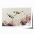 Botanical Floral Living Room Wall Art – Modern Framed Canvas