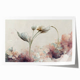 Botanical Floral Living Room Wall Art – Modern Framed Canvas