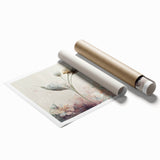 Botanical Floral Living Room Wall Art – Modern Framed Canvas