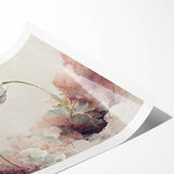 Botanical Floral Living Room Wall Art – Modern Framed Canvas