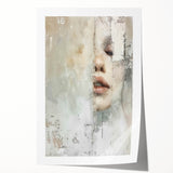 Abstract figurative wall art print showcasing vibrant colors and dynamic shapes, rolled and ready for display, ideal for modern home decor.