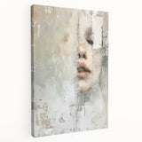 Abstract figurative wall art on stretched canvas showcasing vibrant colors and dynamic shapes, perfect for modern home decor and artistic expression.