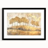 Abstract landscape wall art framed in black with a mat, showcasing vibrant colors and intricate details that enhance modern decor aesthetics. Perfect for home or office settings, this artwork adds a contemporary touch to any interior space.