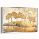 Framed abstract landscape wall art featuring soft pastel colors and fluid shapes, displayed from a side view against a minimalistic backdrop, ideal for modern decor.
