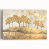 Abstract landscape wall art featuring vibrant colors and dynamic brush strokes on a stretched canvas, ideal for modern home decor and artistic settings.