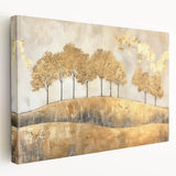 Abstract landscape wall art on stretched canvas, showcasing vibrant colors and unique textures, ideal for modern decor in living spaces or galleries.