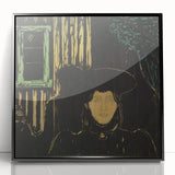 Modern Expressionism: Moonlit Woman Expressionist Wall Art