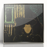 Modern Expressionism: Moonlit Woman Expressionist Wall Art