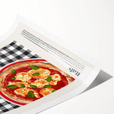 Extra large wall art featuring line art flowers in black on white, rolled print format.