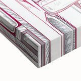 Large art of a black and white landscape painting on stretched canvas, ideal for bedroom wall decor.