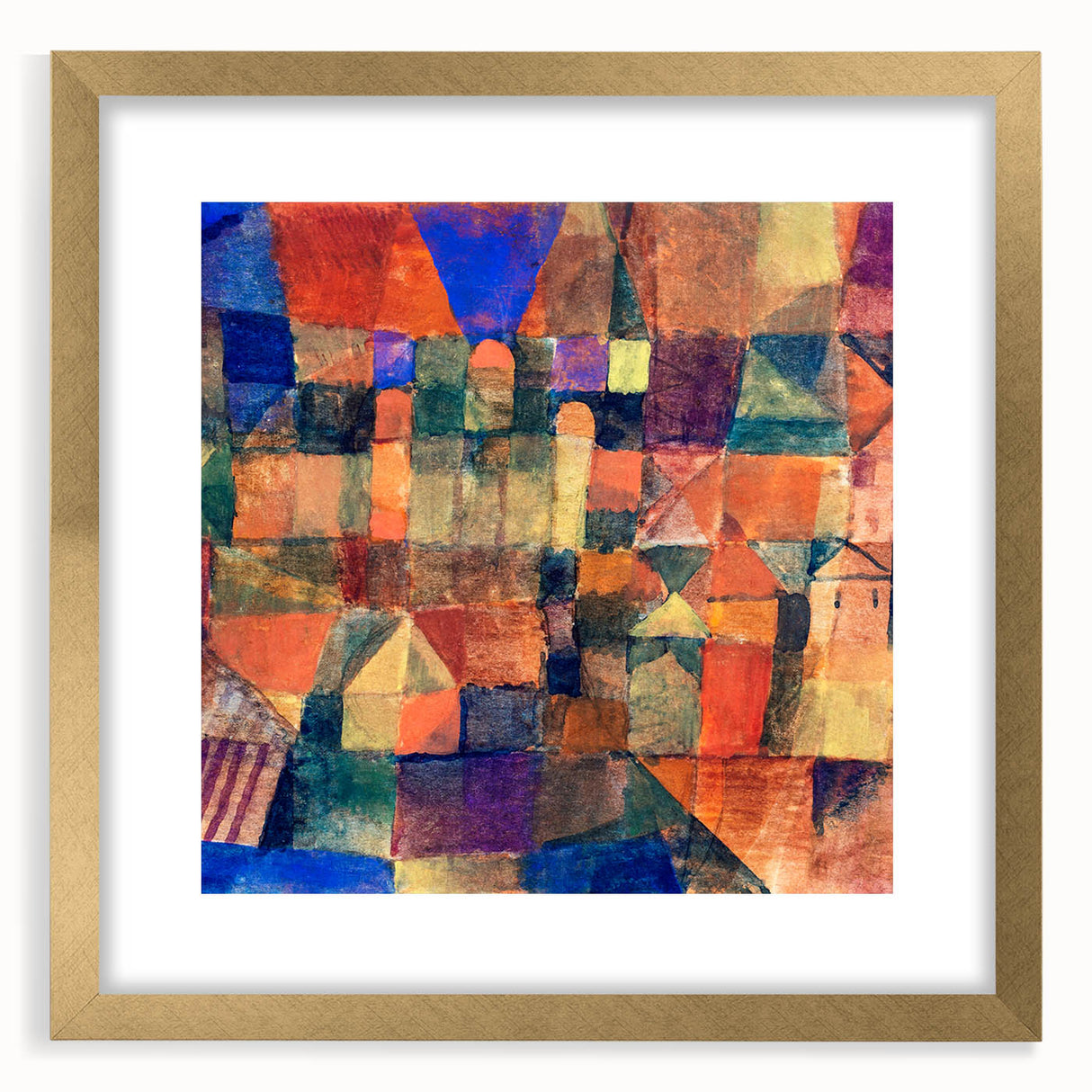 Paul Klee's City with the Three Domes - Abstract Modern Art Print
