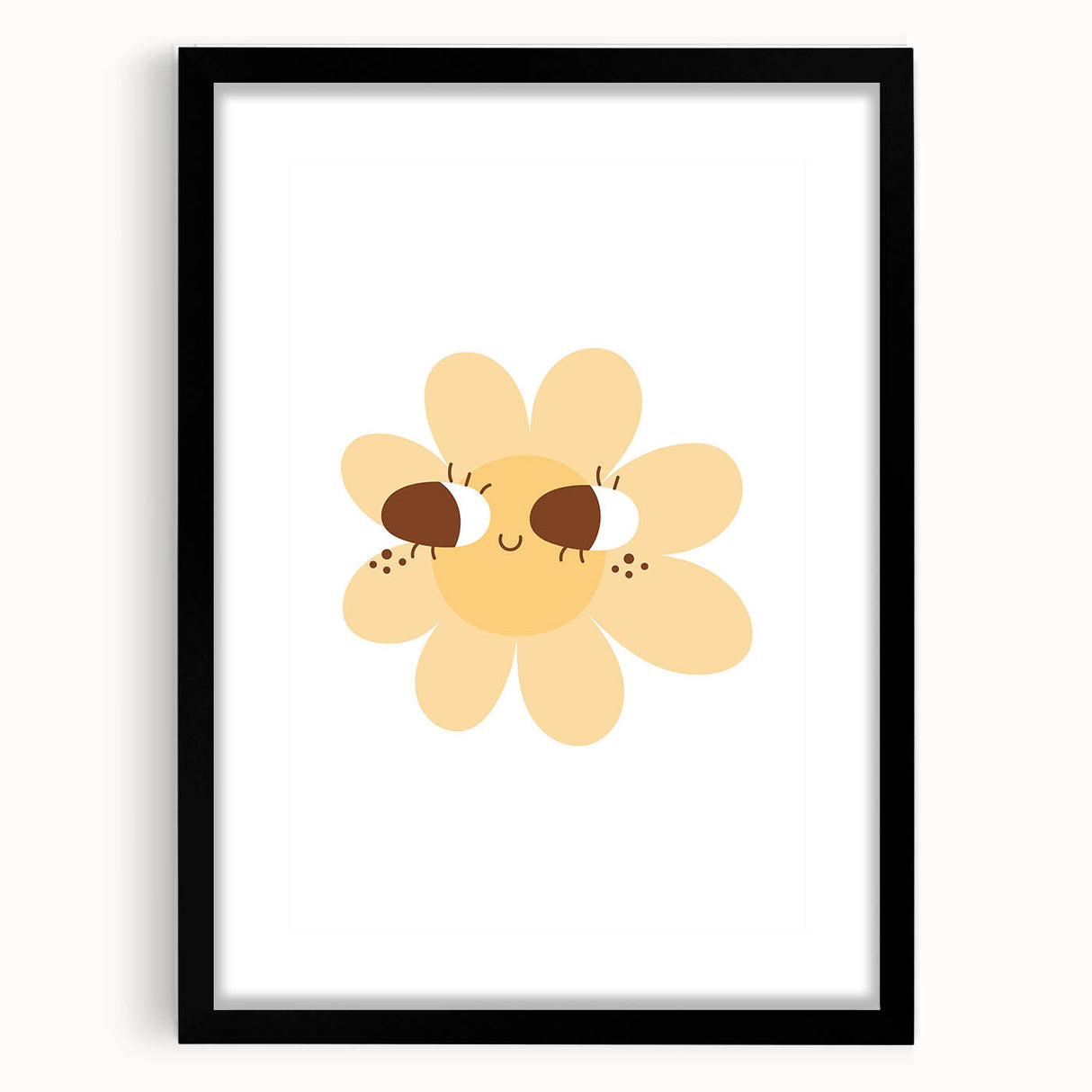 Kids Room Art Prints - Cheerful Yellow Daisy Playroom Decor