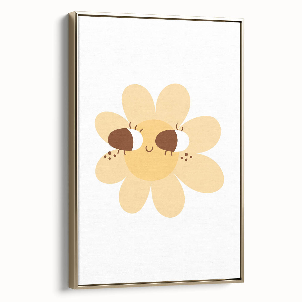 Kids Room Art Prints - Cheerful Yellow Daisy Playroom Decor