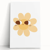 Kids Room Art Prints - Cheerful Yellow Daisy Playroom Decor