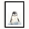 Framed Canvas Art for Children – Adorable Baby Penguin Print