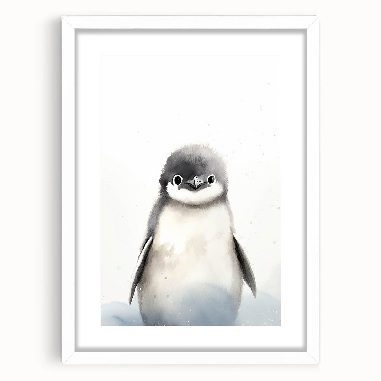 Framed Canvas Art for Children – Adorable Baby Penguin Print