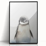 Framed Canvas Art for Children – Adorable Baby Penguin Print