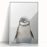Framed Canvas Art for Children – Adorable Baby Penguin Print