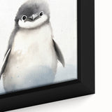 Framed Canvas Art for Children – Adorable Baby Penguin Print