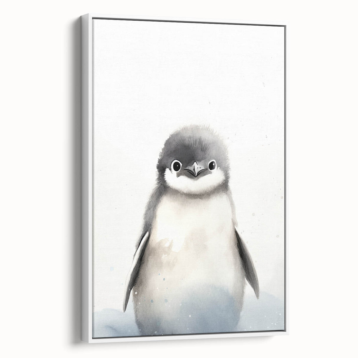Framed Canvas Art for Children – Adorable Baby Penguin Print