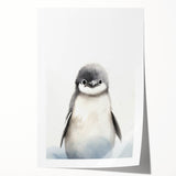 Framed Canvas Art for Children – Adorable Baby Penguin Print