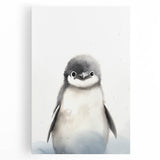 Framed Canvas Art for Children – Adorable Baby Penguin Print