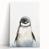 Framed Canvas Art for Children – Adorable Baby Penguin Print