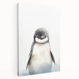 Framed Canvas Art for Children – Adorable Baby Penguin Print