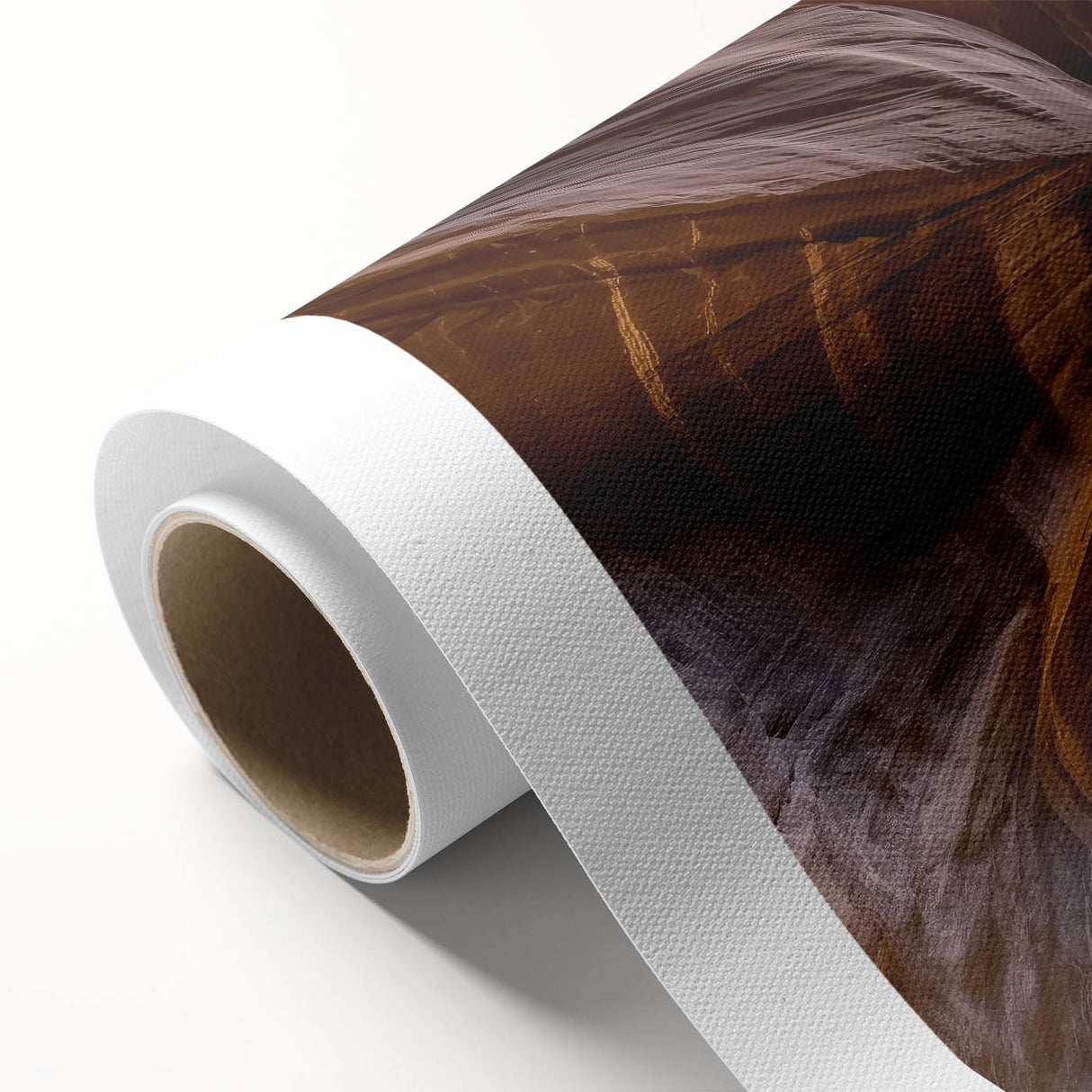 Stunning rolled canvas art depicting a vast canyon landscape with vibrant colors and intricate details, perfect for enhancing home décor. Packaged securely for safe delivery.