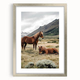 Peaceful Horses Countryside Wall Art - Scenic Rural Landscape Canvas