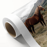 Peaceful Horses Countryside Wall Art - Scenic Rural Landscape Canvas