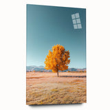 Acrylic landscape art print showcasing vibrant fields in a side view, emphasizing rich colors and detailed textures, perfect for modern home decor.