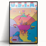 Modern Wall Art: Bold U.S.I.A. Psychedelic Poster by Peter Max