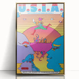 Modern Wall Art: Bold U.S.I.A. Psychedelic Poster by Peter Max