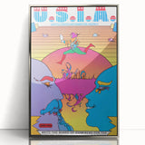 Modern Wall Art: Bold U.S.I.A. Psychedelic Poster by Peter Max