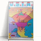 Modern Wall Art: Bold U.S.I.A. Psychedelic Poster by Peter Max