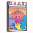 Modern Wall Art: Bold U.S.I.A. Psychedelic Poster by Peter Max