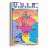 Modern Wall Art: Bold U.S.I.A. Psychedelic Poster by Peter Max