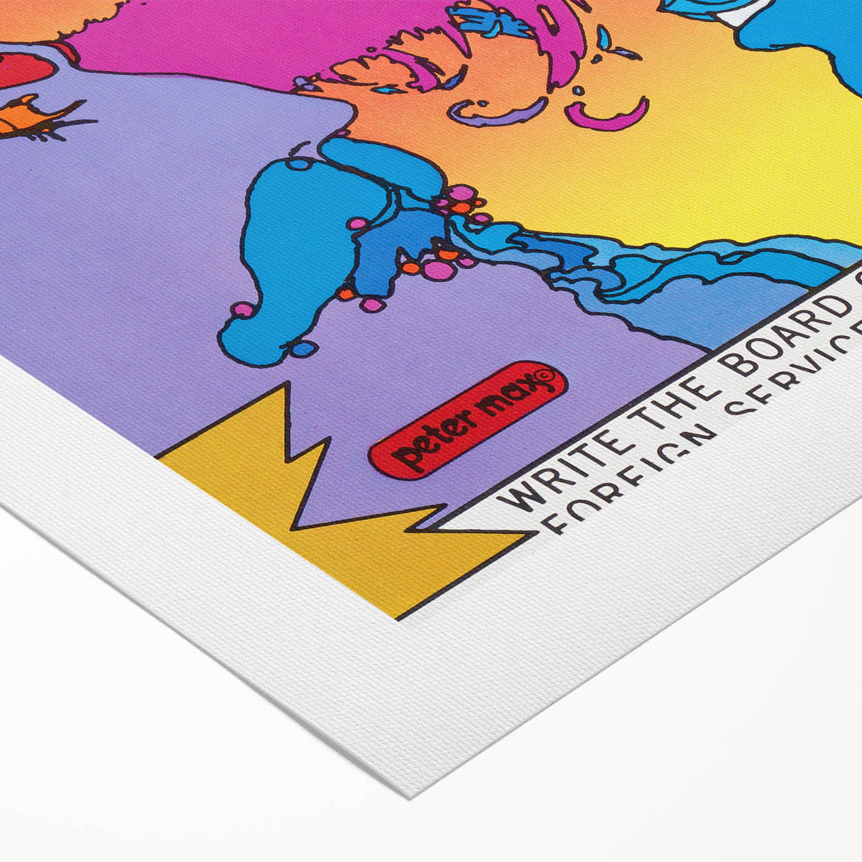 Modern Wall Art: Bold U.S.I.A. Psychedelic Poster by Peter Max