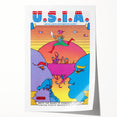 Modern Wall Art: Bold U.S.I.A. Psychedelic Poster by Peter Max