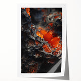 Extra large rolled print featuring close-up elements of natural floral designs in muted earth tones.