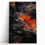 Black and white close-up photo of natural elements on stretched canvas, ideal for kitchen wall art.