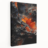 Large abstract canvas art featuring close-up natural elements in earth tones, suitable for kitchen wall decor.