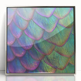 Mid-century modernist art featuring a close-up of a silver animal on acrylic, ideal for nursery wall decor.