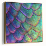 Framed canvas featuring a close-up view of a silver and gold landscape, ideal for bedroom wall art.