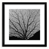 Extra large abstract art print featuring textured, colorful floral designs on a black framed canvas.