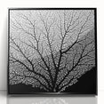Large abstract wall art featuring vibrant floral patterns on a black acrylic frame, ideal for modern living room decor.