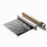 Extra large rolled print featuring close-up floral art in vibrant colors.