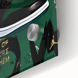 Air Jordan Pop Art Wall Art - Bold Green Sneaker Canvas Print