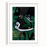 Air Jordan Pop Art Wall Art - Bold Green Sneaker Canvas Print